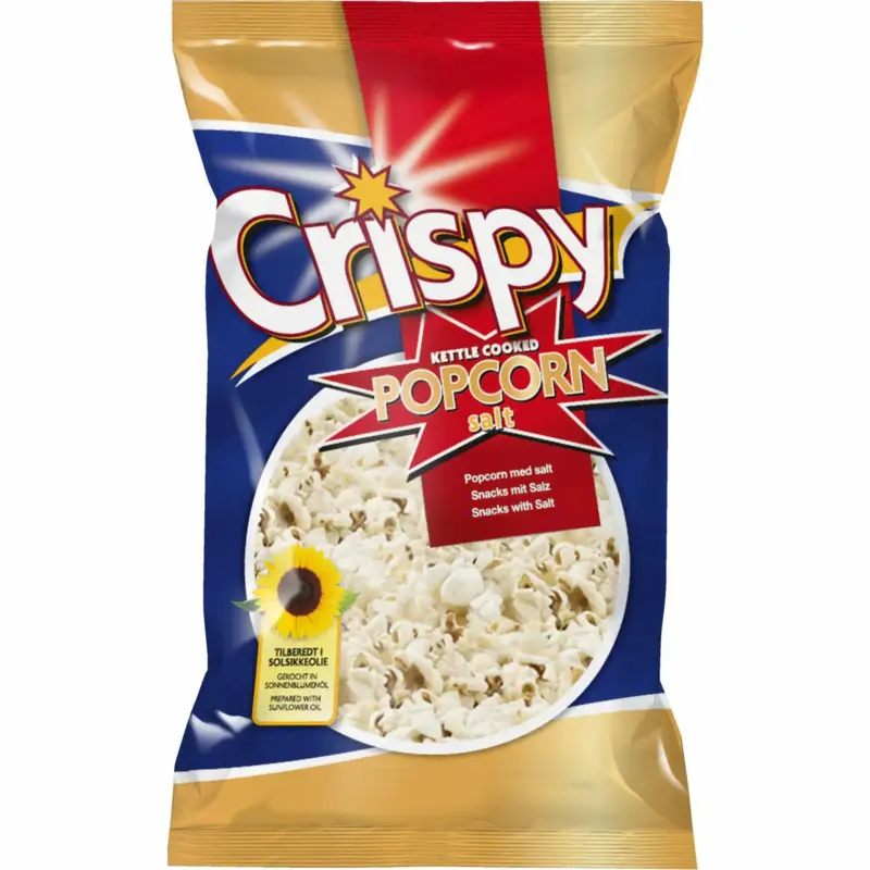 Kettle Cooked Crispy Salt Popcorn, OK Snacks 100g
