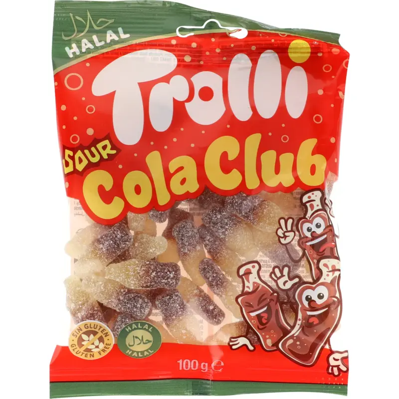Sour Cola Club,Trolli, 100 g (Halalversion)