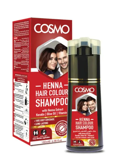 Hårfarve Shampoo - Henna, Cosmo 180ml