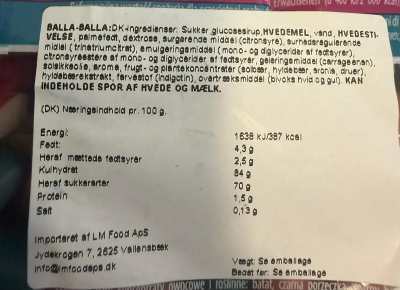 Balla-Balla, Haribo 160g