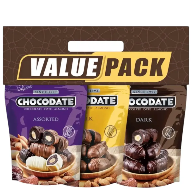 Chokolade Dadler Value Pack, Chocodate 3x80g