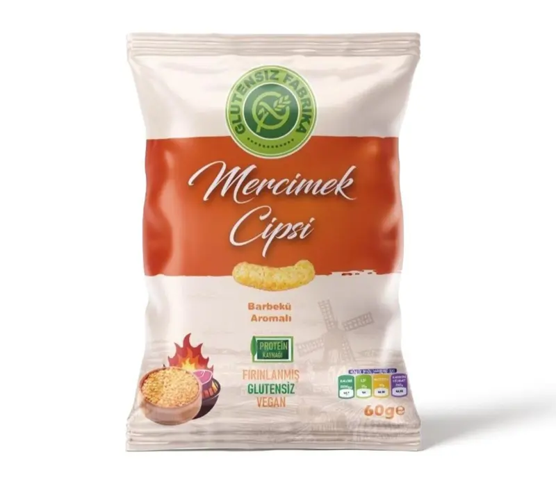 Linsechips med barbecuesmag, Glutensiz Fabrika 60g