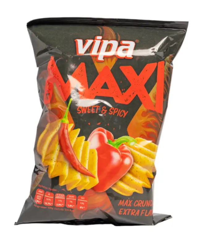 Chips med sød og stærk paprika, Vipa Maxi 115g