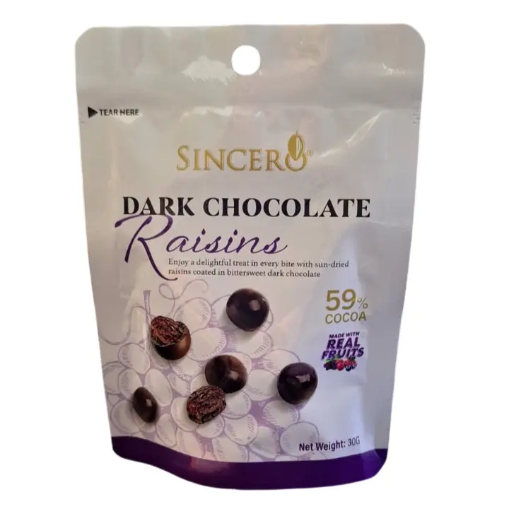 Dark Chocolate Raisins, Sincero 30g