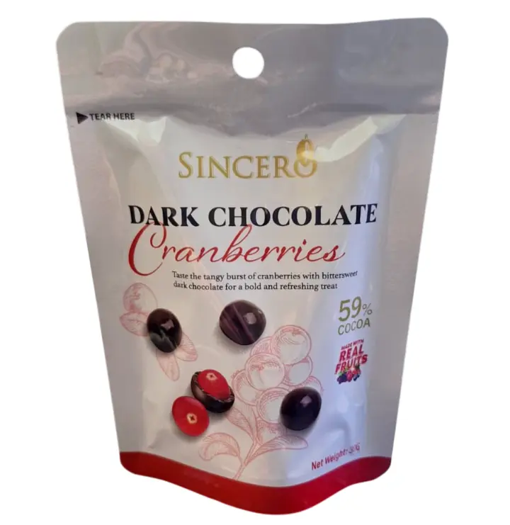 Dark Chocolate Cranberries, Sincero 30g