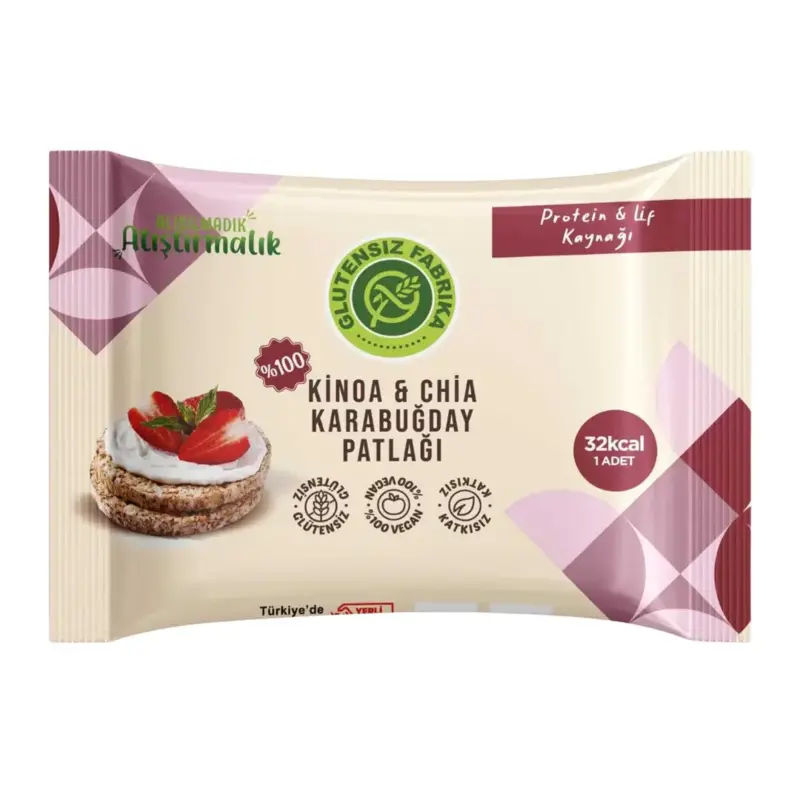 Boghvedepuffs med Quinoa og Chia, Glutensiz Fabrika