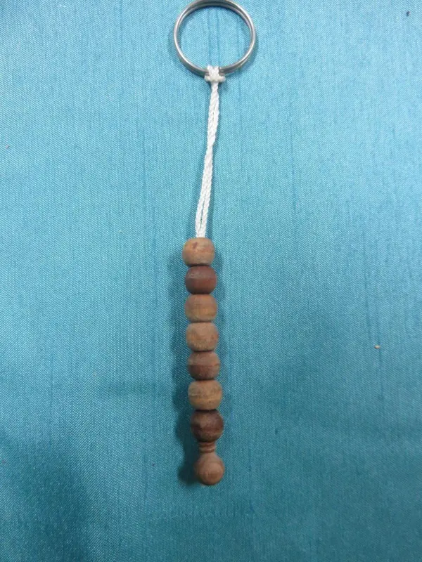 Tawaf Tasbih 7 Perlen dunkle Holzfarbe