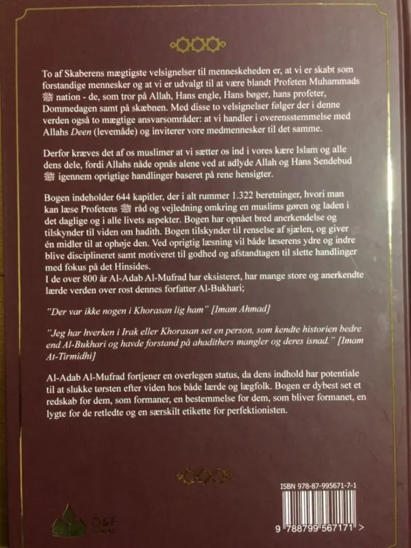 Den Særskilte Etikette - Livsførelse ifølge Islam - Imam Al-Bukhari