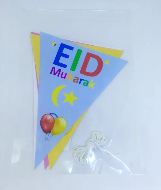 Eid Mubarak Dekoration Flera färger med måne (6 st) - Made in Denmark