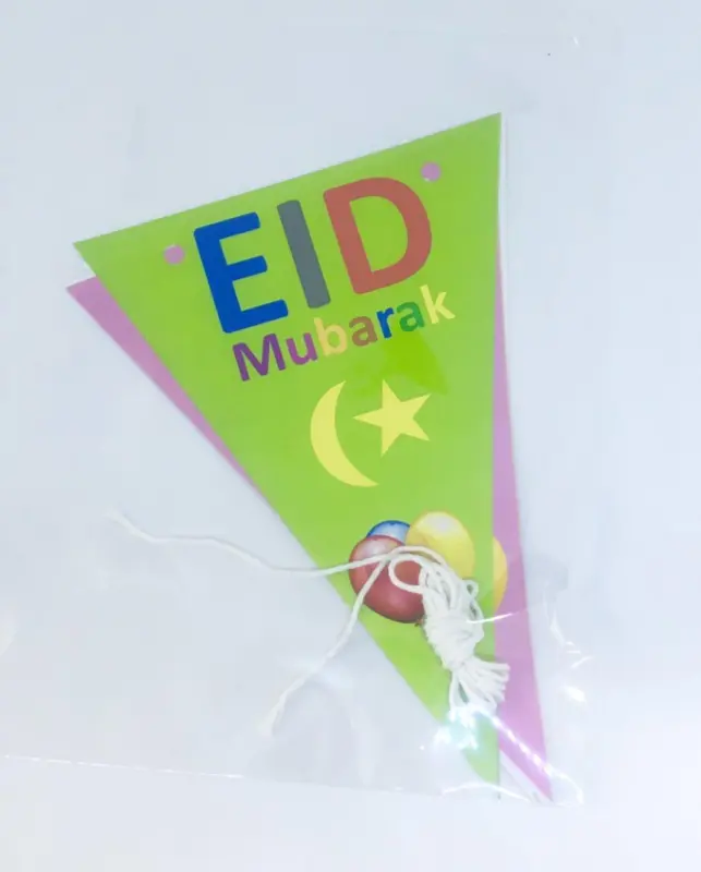 Eid Mubarak Dekoration Flera färger med måne (6 st) - Made in Denmark