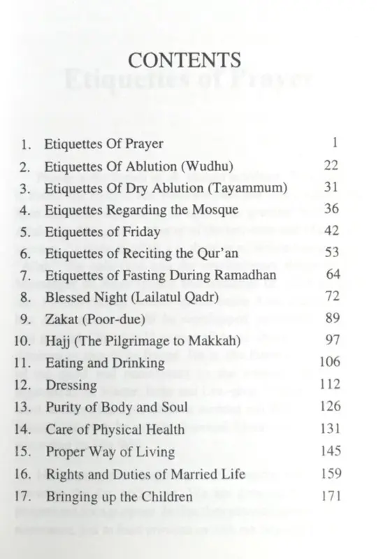 Etiquettes Of Islamic Life