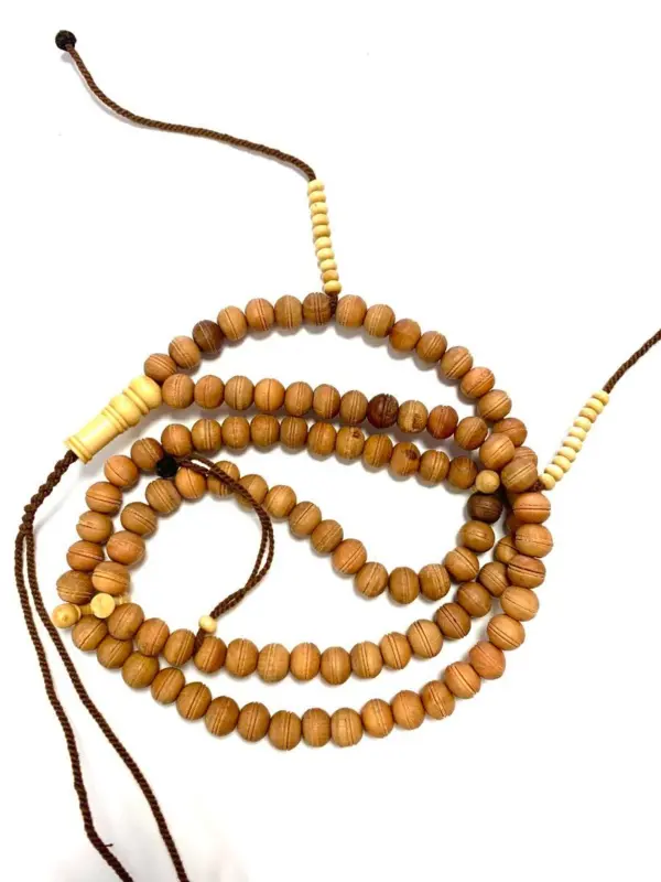 Ægte Træ Tasbih Lysebrun Stor 99 perler