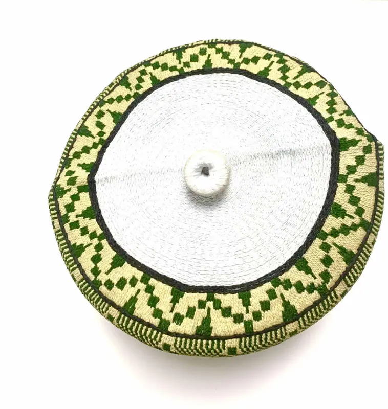 Handgjord Bede Hue Gul/Grön