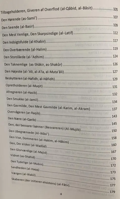 I Guds selskab, uddybning af Allah Swts 99 smukke navne