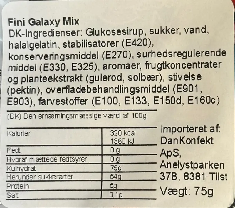 Galaxy Mix Fini 75g