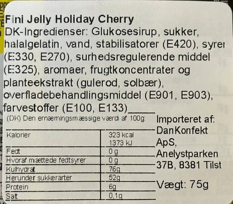 Holiday Cherry Fini 75g