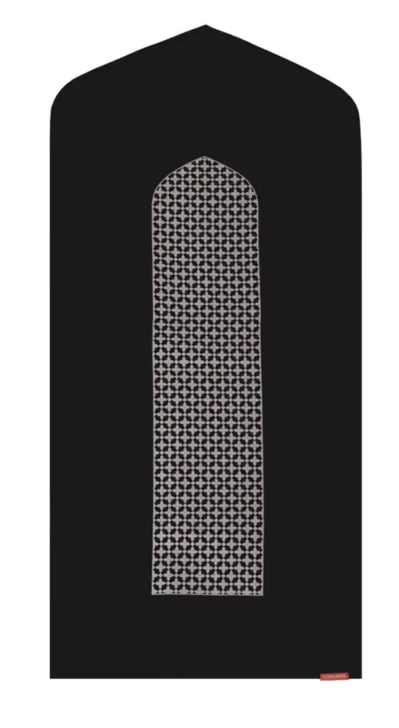 Sort eksklusivt Mashrabiya designer Bedetæppe (kun afhentning)
