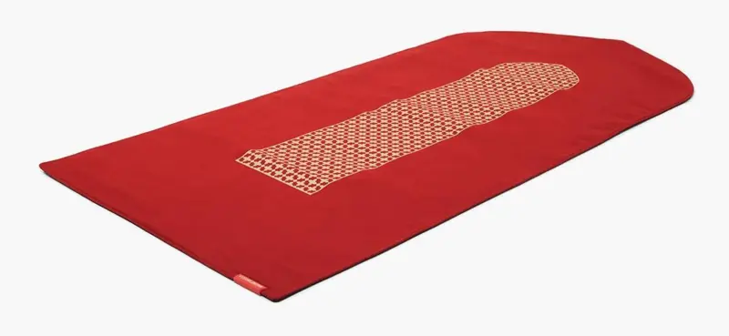 Rotes exklusives Mashrabiya Designer Gebetsteppich