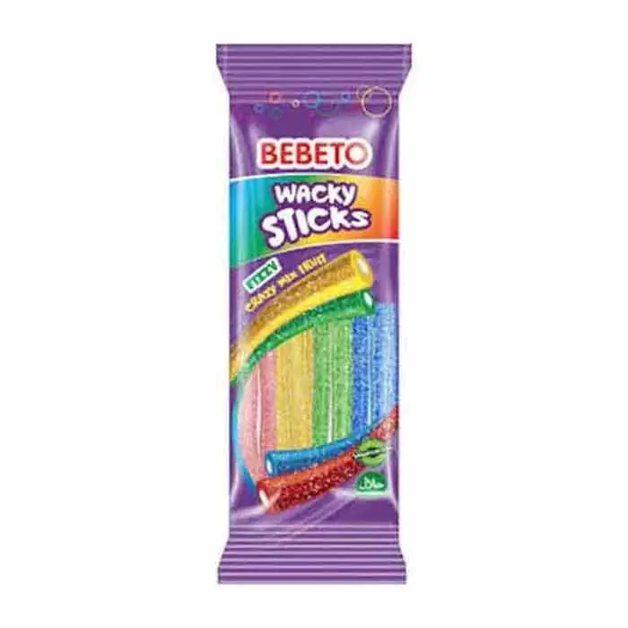 Crazy Fizzy Fruit Mix Bebeto Sticks 180 g