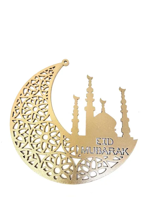 Eid Mubarak Træpynt Guld 10 cm