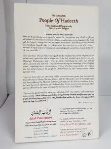The Status of the People of Hadeeth (the Ahlul-Hadeeth) : Their Feats and Praiseworthy Effects in the Religion