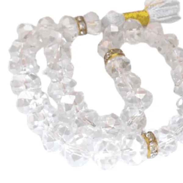 Weißer Kristall Tasbeeh 33 Perlen