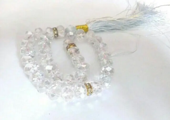 Weißer Kristall Tasbeeh 33 Perlen