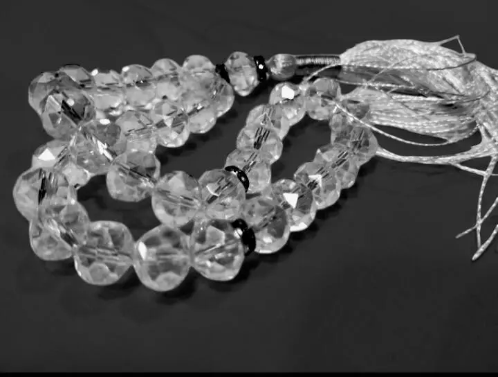 Weißer Kristall Tasbeeh 33 Perlen