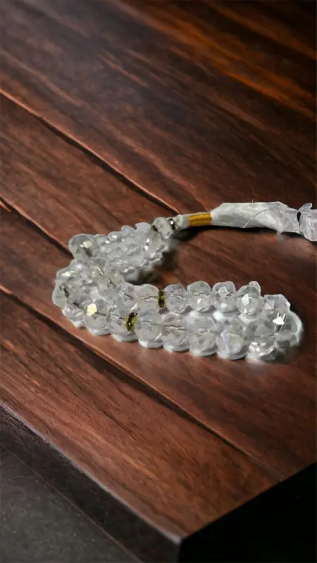 Weißer Kristall Tasbeeh 33 Perlen