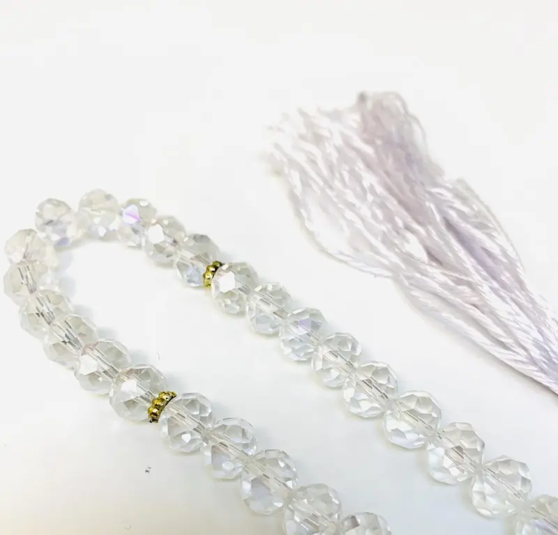 Weißer Kristall Tasbeeh 33 Perlen