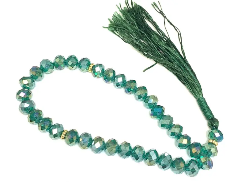 Grüner Kristall Tasbeeh 33 Perlen