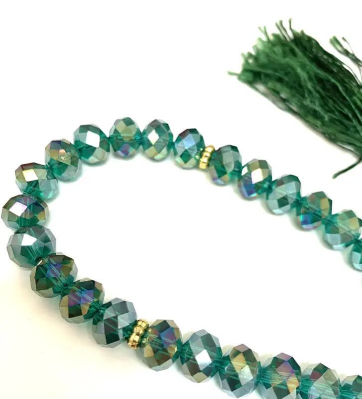 Grüner Kristall Tasbeeh 33 Perlen