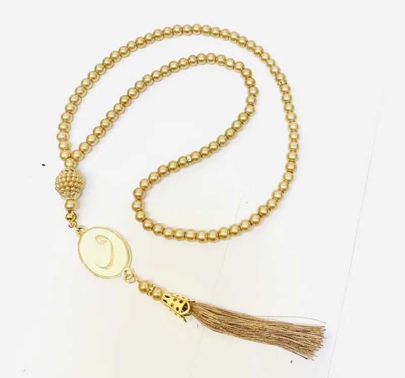 Perlen-Tasbeeh in Goldfarbe (99 Perlen)