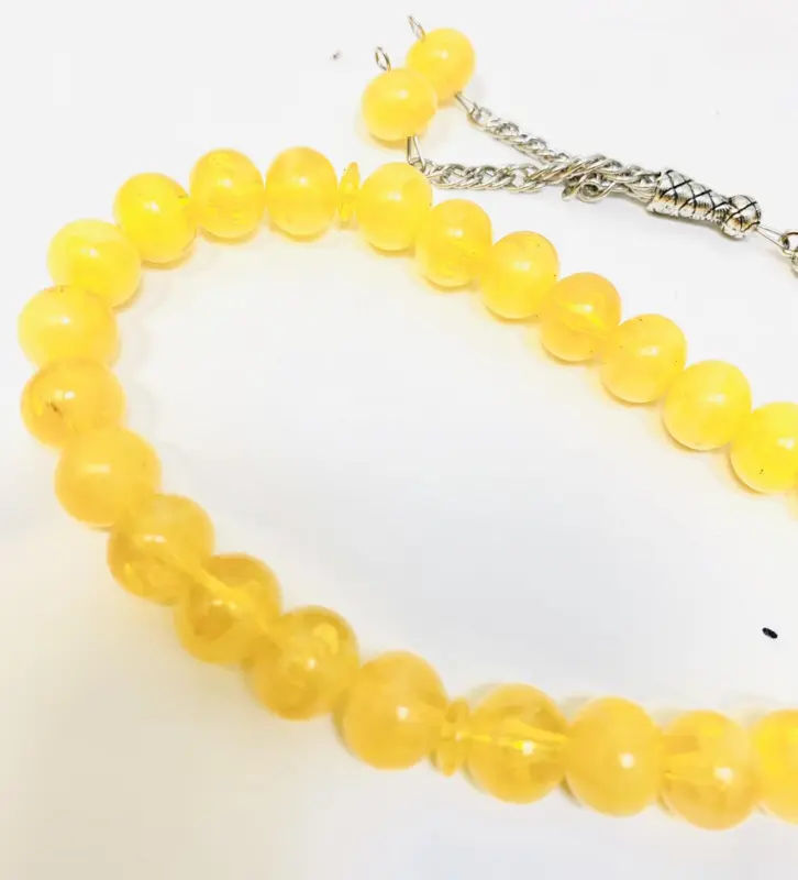 Bernsteinfarbene Tasbeeh (33 Perlen)