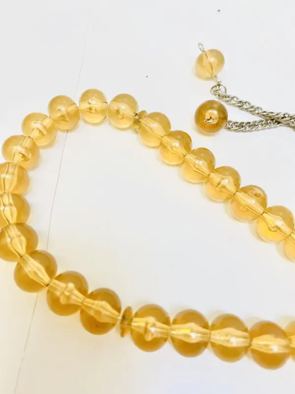 Karamellfarbenes Glas Tasbeeh (33 Perlen)