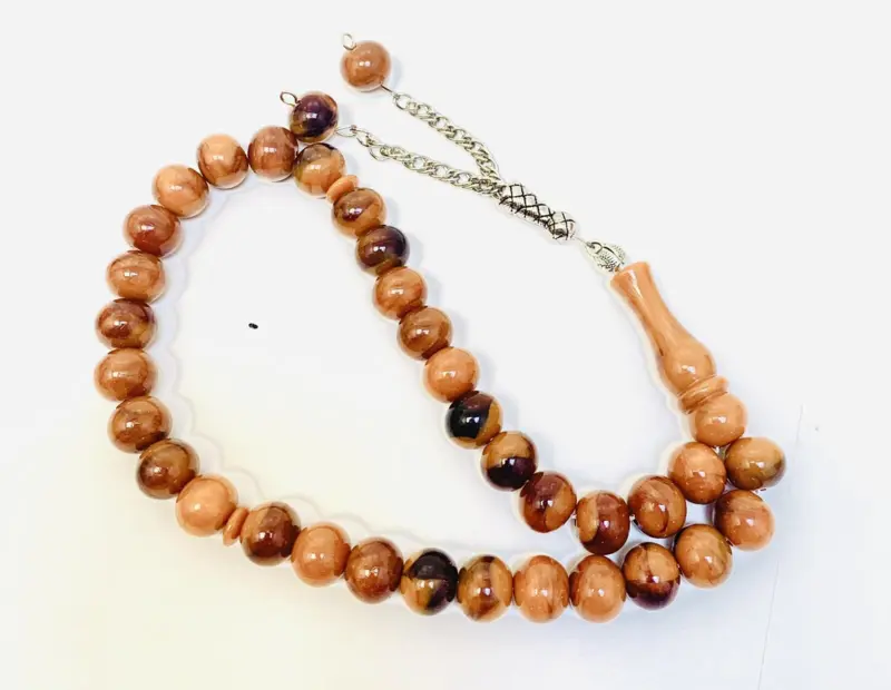 Walnussfarbene Tasbeeh (33 Perlen)
