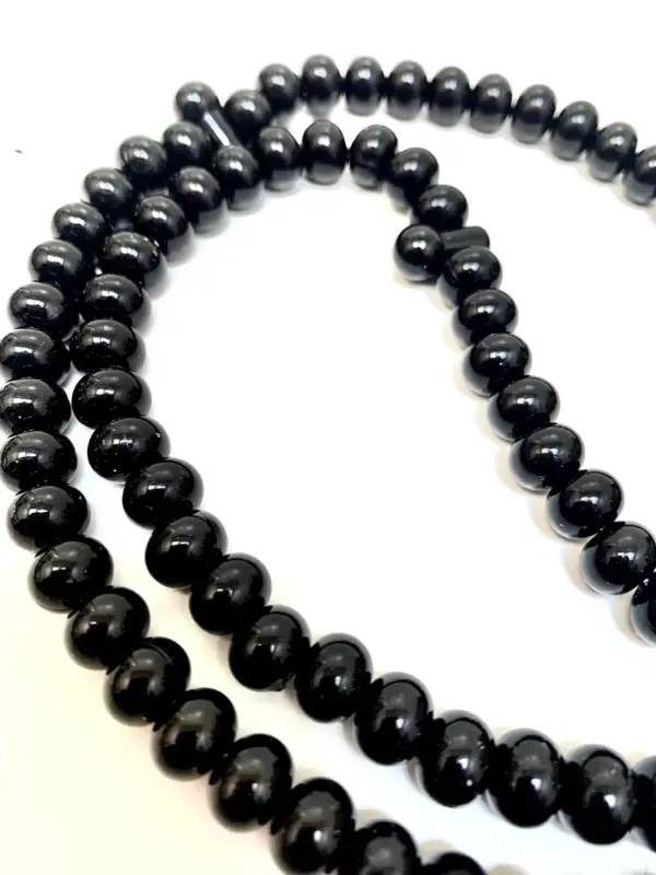 Schwarze Tasbeeh mit großen Perlen (99 Perlen)