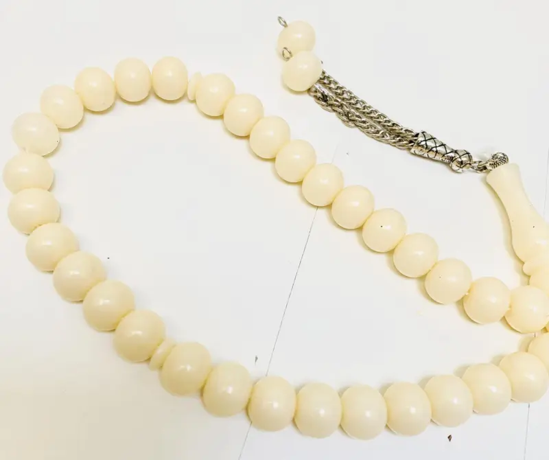 Perlweißes Tasbeeh (33 Perlen)