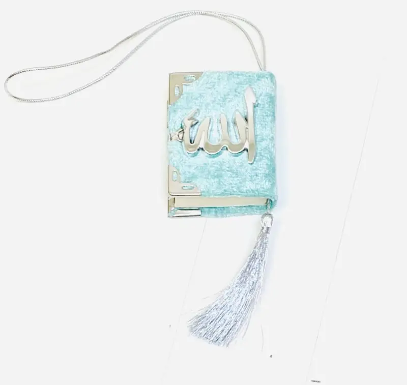 Mini Velour Koran i Turkisblå Farve