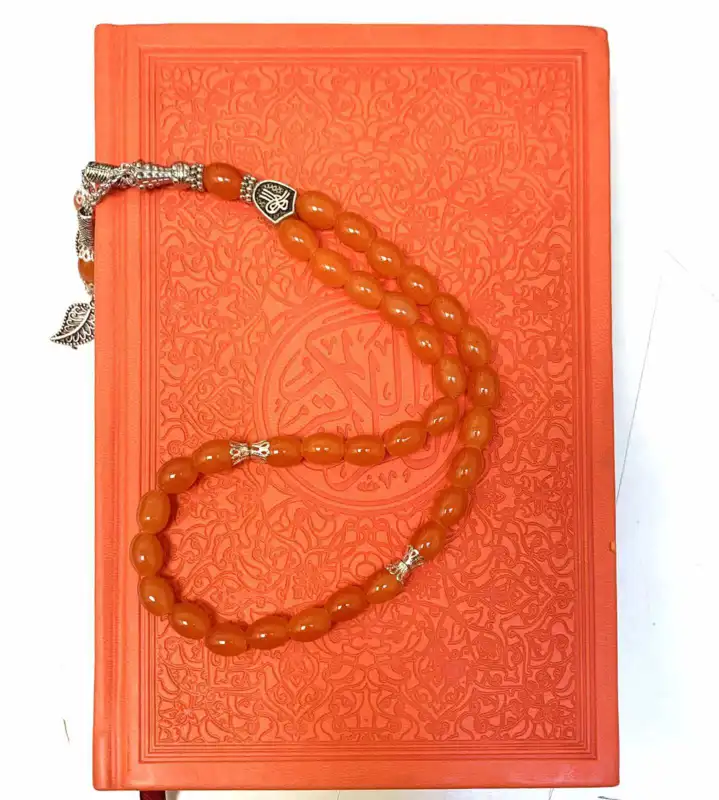 Regnbue Koran med Glas Tasbeeh (33 perler)