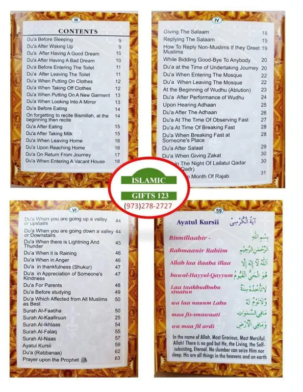 Daily and Occasional Duas med Engelsk Oversættelse