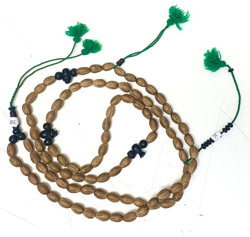 Echte Holz Tasbeeh Braun/Schwarz Groß 99 Perlen