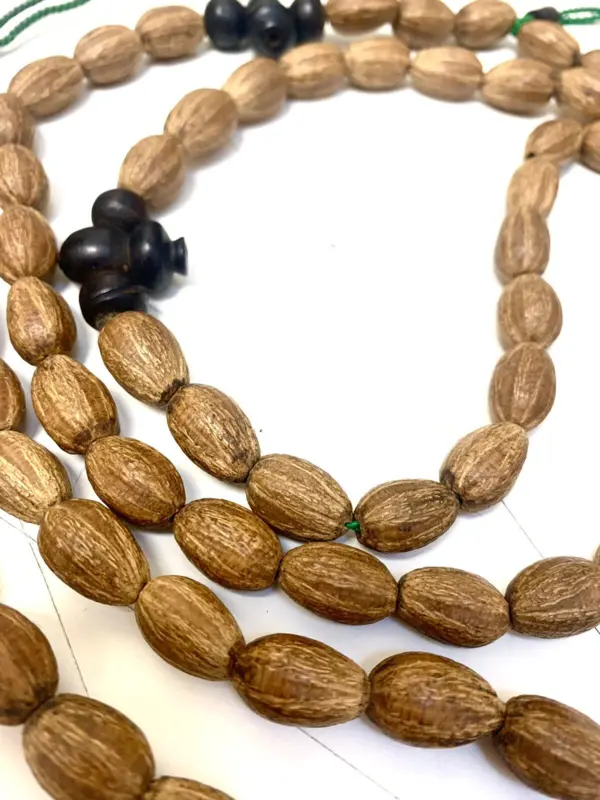 Echte Holz Tasbeeh Braun/Schwarz Groß 99 Perlen