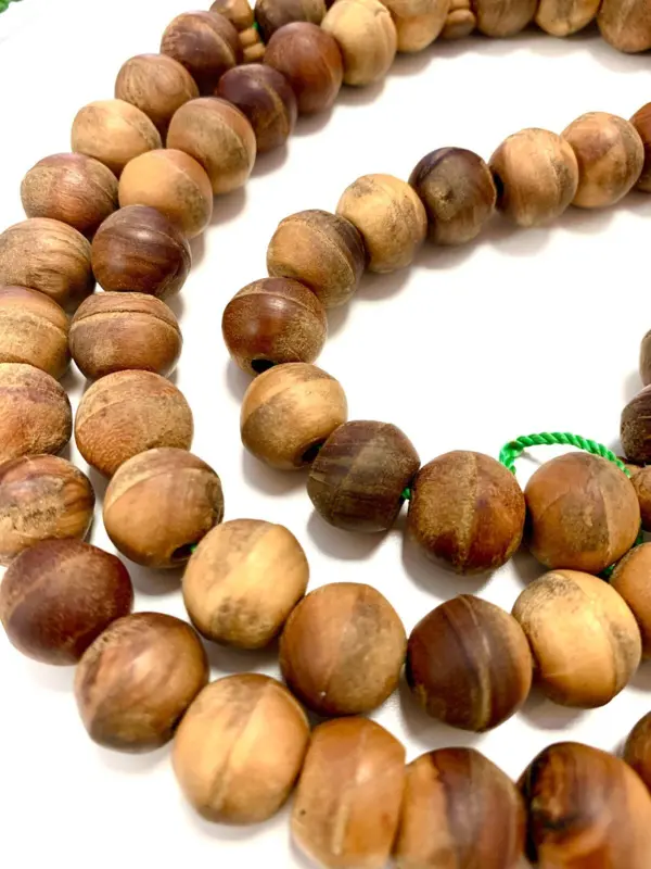 Echte Mega Holz Tasbeeh Dunkelbraun / Braun 99 Perlen