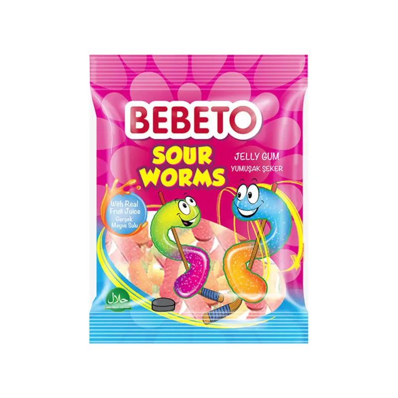 Sour Worms Bebeto 80 gr