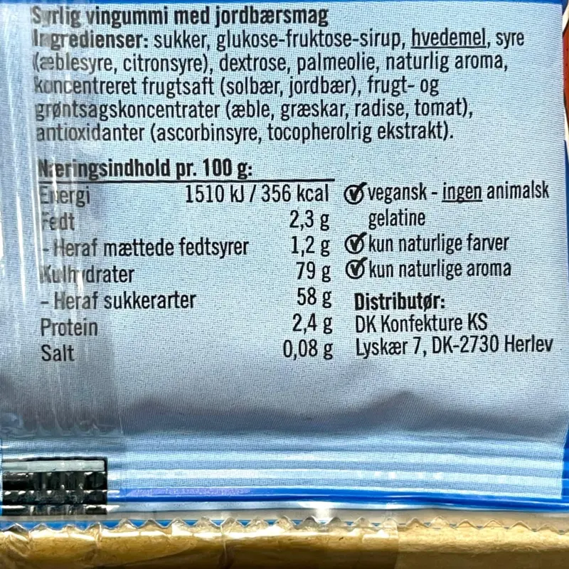 Katjes Jordgubbssmak stänger sour, 110g