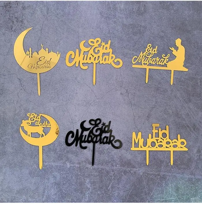 Eid Mubarak, Cake Topperset, 6 st