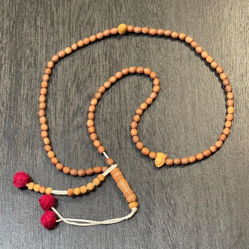 Lille Håndlavet Tasbih lavet af ægte olivientræ