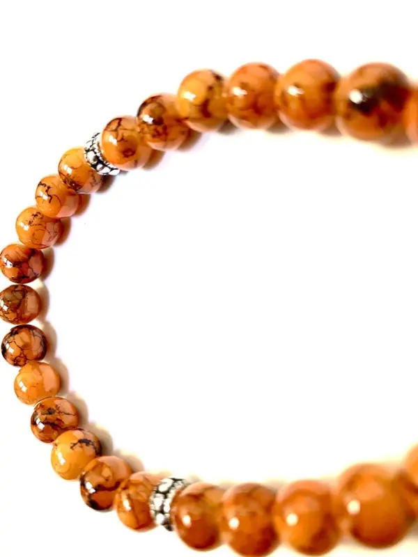 Tiger Design Glas Tasbih 33 Perlen