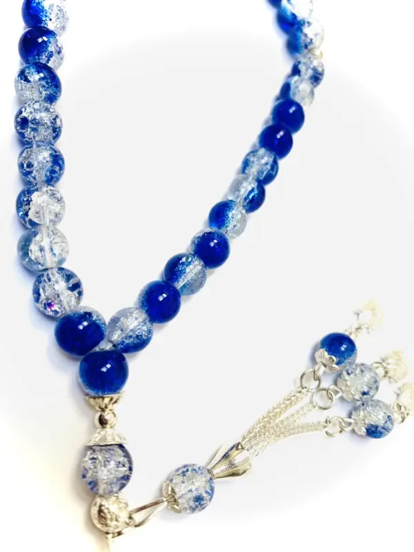 Royal Blue Glas Tasbih 33 Perlen